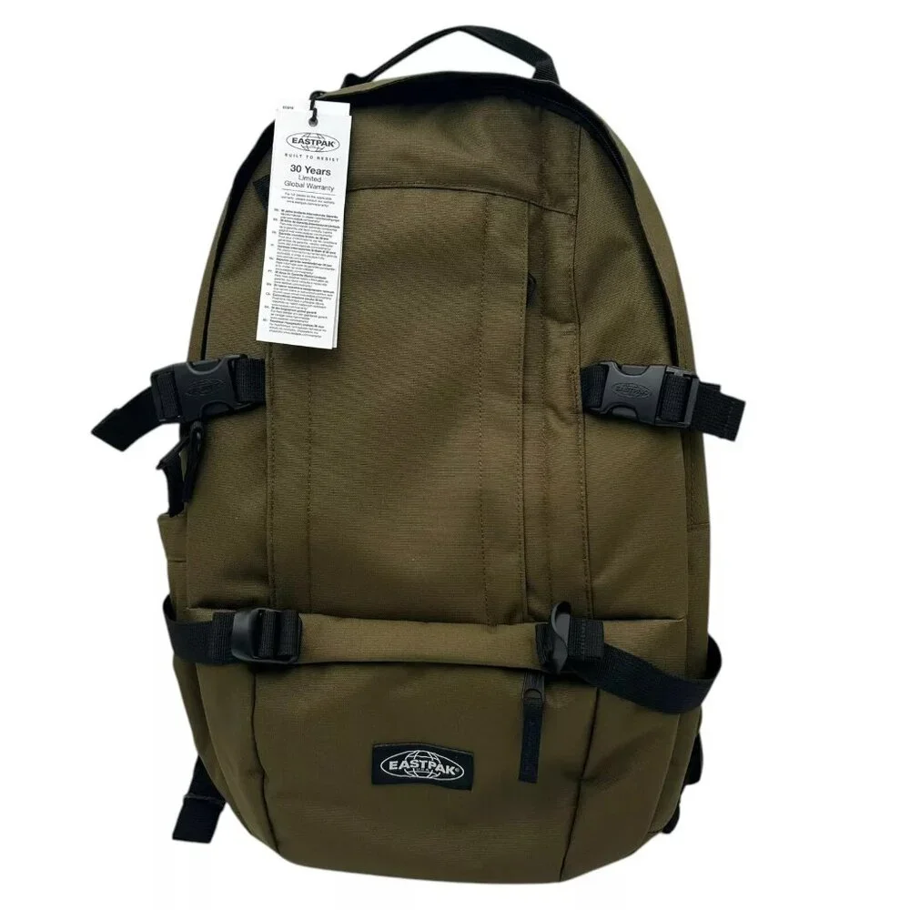 Eastpak Mens Floid Mono Army Backpack Olive Water Resistant Fits 15